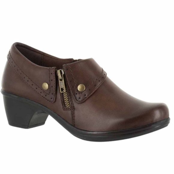 easy street Shoes - Easy Street  Tan/Brown Croc Clogs/Ankle Bootie